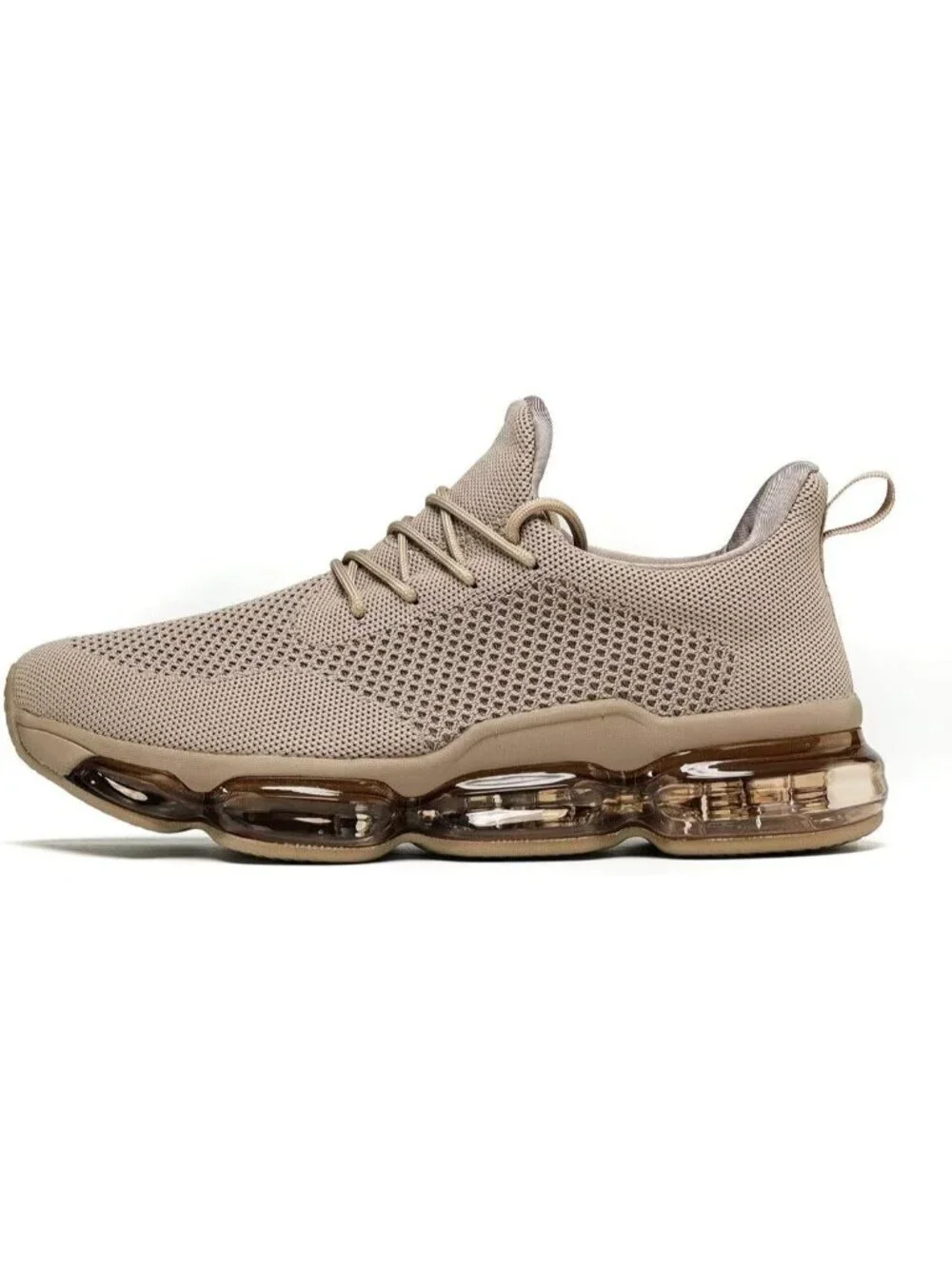Men's Khaki Walking Shoes Casual Fashion Silp On Tennis Running Sneakers Comfort